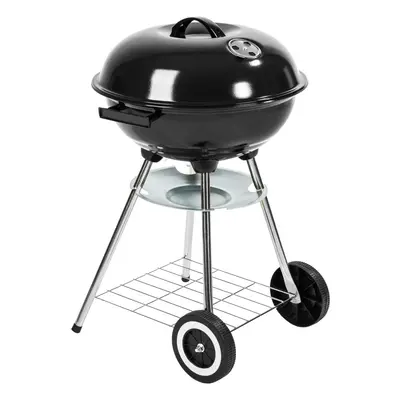 Kettle BBQ barbecue charcoal grill with wheels round metal coated camping party