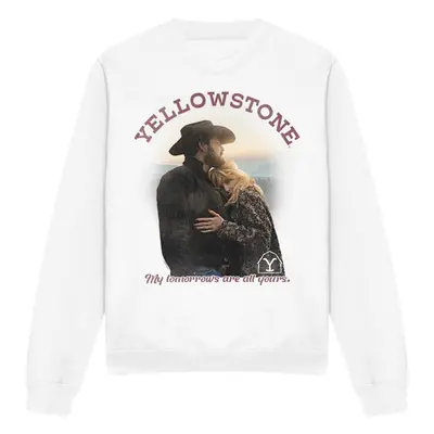 (XXL, White) Yellowstone Unisex Adult Tomorrows Rip & Beth Sweatshirt