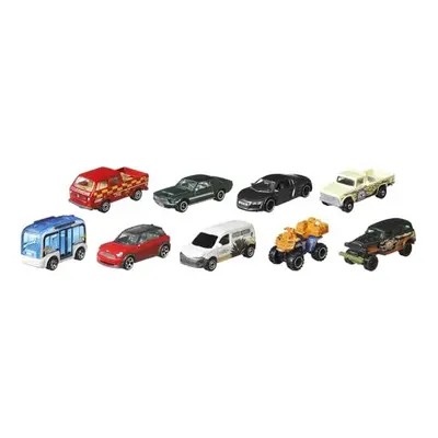 Matchbox 9-Pack Vehicles, Collection of 1:64 Scale Die-Cast Toy Cars Featuring Real-World Replic