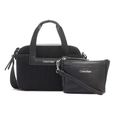 Calvin Klein Bette in Crossbody Black/Silver Ribbed