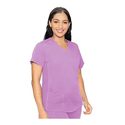 Med couture Touch Womens V-Neck Shirttail Top Lilac XXXXX-Large