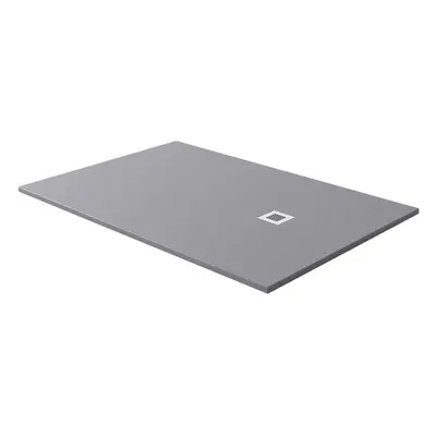 (Grey x mm) Stone Slate Effect Shower Tray Square Rectangle Wet Room Grey Black White 30mm