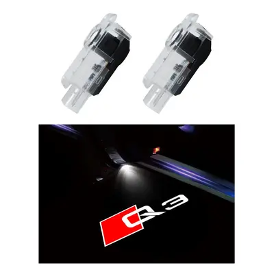 (For Q3) 2pcs Led Car Door Welcome Lights for Audi A1 A3 8P 8V A4 A5 A6 A7 A8 Q3