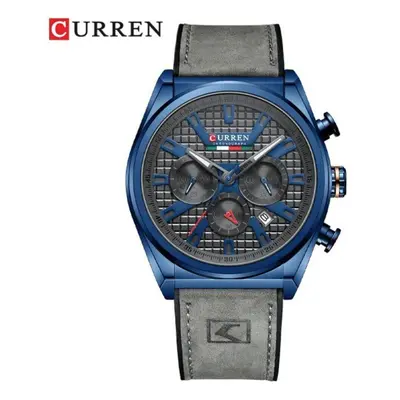 (gray) Curren Wristwatches Quartz Wrist Watch For Men Casual Sports Chronograph Dials Clock With