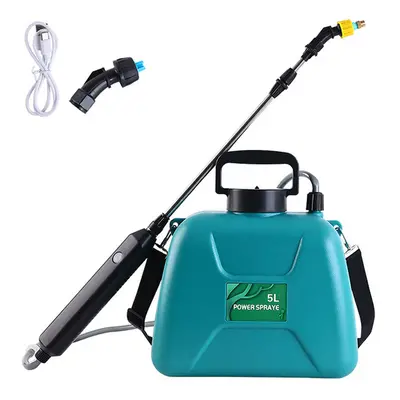 (Green) 5L Electric Sprayer Shouldered Sprinkler Agriculture Tools Watering Can Atomizing Wateri