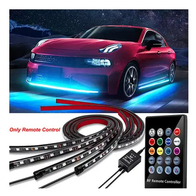 (Remote) Neon LED RGB Car Underglow Bottom Light Remote/APP Control Flexible Waterproof