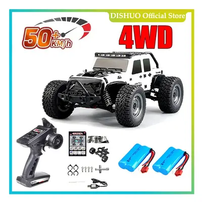 (16103 White FB 2B) 16103PRO 1:16 4WD RC Car with LED 2.4G Remote Control Cars 70KM/H High Speed