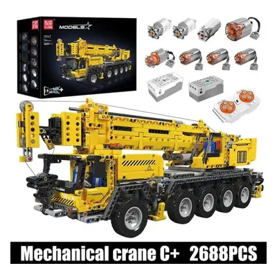 (as the picture) Mould King Technical Truck Building Block The App Control Mobile Crane Model En