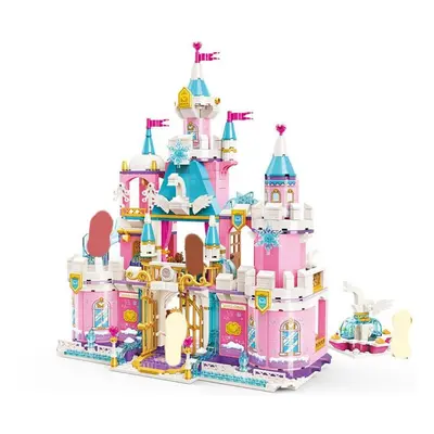 (as the picture) Snow Swan Castle Princess Series Assembly Model Girl Assembly Building Blocks I