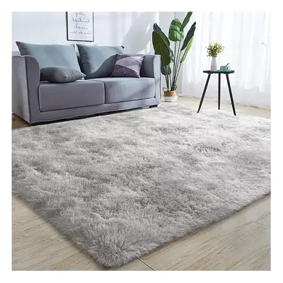 (Silver, x cm) Non Slip Shaggy Rugs Carpet Runner Large Doormats