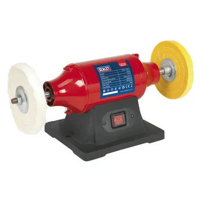 150mm Bench Mounted Buffer & Polisher - 370W Motor - Fine & Coarse Wheels