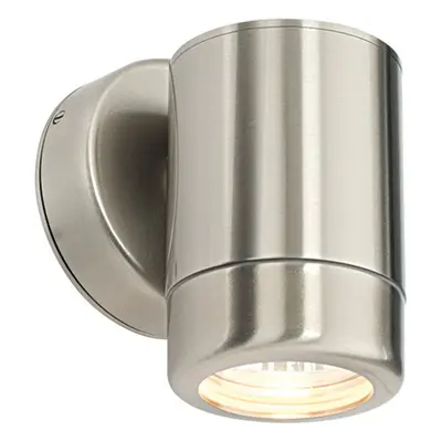 Dimmable Outdoor IP65 Wall Downlight - 7W GU10 LED - Stainless Steel