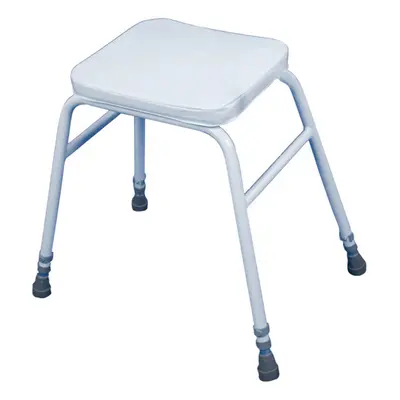 Height Adjustable Perching Stool - 695mm Height - Padded Easy Clean Seat