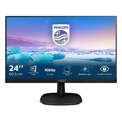 Philips 243V7QDAB - Inch FHD Monitor, 75Hz, 4ms, IPS, Speakers , Smart Image, Narrow Border, Low