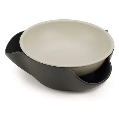 Joseph Joseph Double-Dish Serving Bowl with Food Waste Compartment- Grey