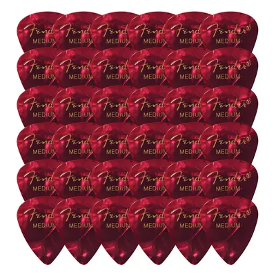 Fender Premium Celluloid Shape Picks Medium Red Moto - Pack