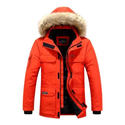 (orange, XXXXL) Autumn And Winter Outdoor Single Warm Casual Men&apos;s Middle-aged Cotton Coat 