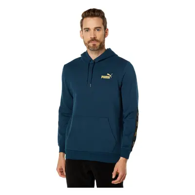 PUMA Men's Essentials+ Tape Golden Hoodie Marine Blue Small