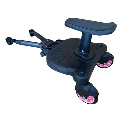 (Pink01) Universal Baby Strollers Pedal Adapter Second Child Standing Plate with Seat Trolley Au