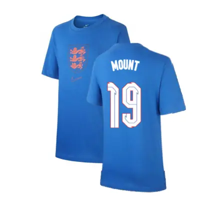 (MB) England Nike Evergreen Crest Tee (Blue) - Kids (Mount 19)