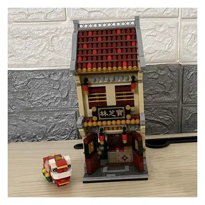 Loz China Ancient Architecture Chinatown Hospital Pharmacy City Street Mini Blocks Bricks Buildi