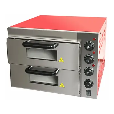 Commercial Baking Oven Fire Stone Electric Pizza Oven Twin Deck