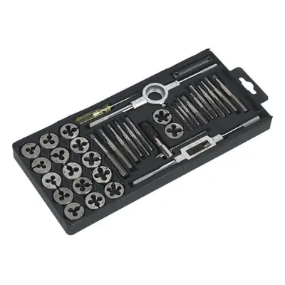 40pc Metric Tap & Split Die Set - M3 to M12 - Manual Bar & Socket Threading Tool