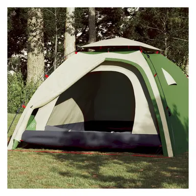 vidaXL Camping Tent Dome 4-Person Green Quick Release