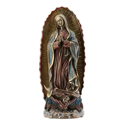 SUMMIT COLLECTION Our Lady of Guadalupe Virgin Mary Resin Statue, Bronze Color