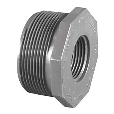 charlotte Pipe Reducer Bushing Sch Pvc Mpt X Fpt X gray