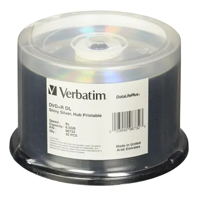 Verbatim DVD+R DL 8.5GB 8X DataLifePlus Shiny Silver Silk Screen Print