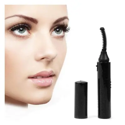 Heated Eyelash Curler, Mini Portable Electronic Compact Makeup Eye Lash Brush Curling Tool, Long