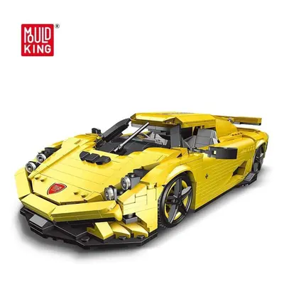 (yellow) Mould King Creative Sport Car Building Toys For Boys The Super Racing Car Model Assembl