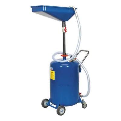 65L Mobile Oil Drainer with Air Discharge - Height Adjustable - Level Indicator