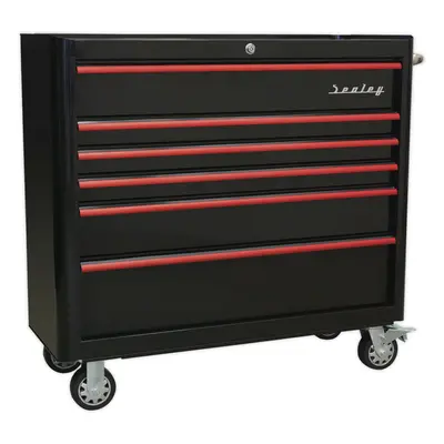 1100 x x 1040mm Drawer RETRO BLACK Portable Tool Chest Lock Mobile Storage