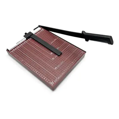 (brown) A4 Paper Cutter, Guillotine Paper Trimmer Inch Cut Length Heavy Duty Stack Paper Slicer 