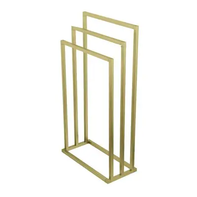 Kingston Brass SCC8337 Edenscape Freestanding 3-Tier Towel Rack, Brushed Brass