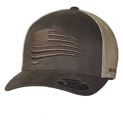 ARIAT Men's Monochrome Shield Logo Cap Black with Mesh Back Adjustab