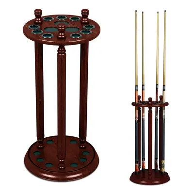 Cue Rack Only - Revolving Pool - Billiard Stick Cue Rack - Stand Mahogany Finish