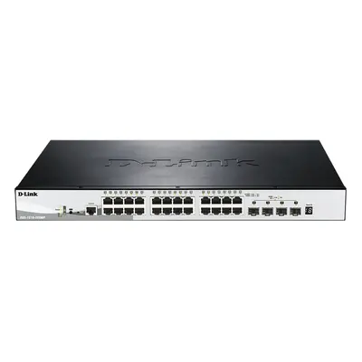 D-Link SmartPro DGS-1510-28XMP - Switch - L3 - Managed - x 10/100/1000 (PoE+) + x Gigabit SFP+ -