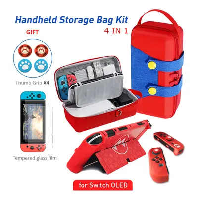 (B(SWITCH OLED)) For Nintendo Switch OLED Handheld Storage Bag Large CapacityÂ Carrying Hard Cas