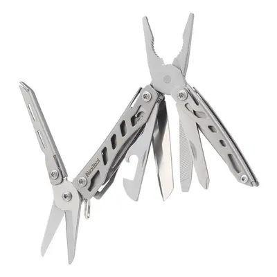 (Silver) NexTool Mini Flagship Red / Green10 IN Multi Functional Folding EDC Hand Tool Screwdriv