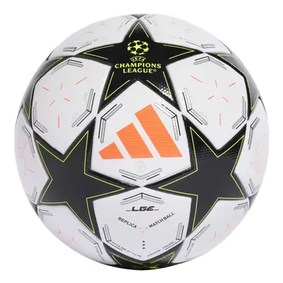 adidas Unisex-Adult UCL League Soccer Ball White/Black/Platin Metallic/Team Solar Yellow