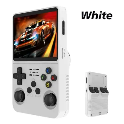 (white, 64G 10000Games) New R36s Retro Handheld Video Game Console Linux System 3.5 Inch Ips Scr