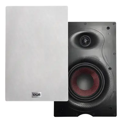 1x Pair LOOPS 140W 6.5" Low Profile In-Wall Speaker - 8Ohm - Ultra Slim Recessed