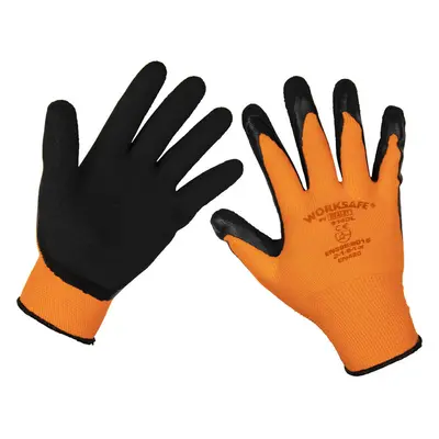 12 PAIRS Latex Coated Foam Gloves - Large - Improved Grip Lightweight Safety