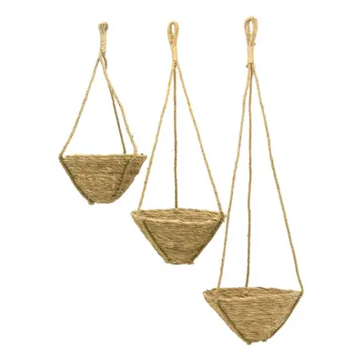 Set Of Woven Hanging Planter Plant Pot | Indoor Hanging Plant Holder | Plant Hanger Hanging Bask