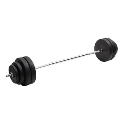 (4 x kg + x kg + x kg) vidaXL Barbell Workout Home Gym Workout Fitness Weight Free Weight Plate 