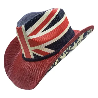 (White) Summer Union Jack Cowboy Hat