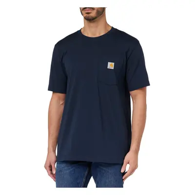 carhartt Mens Relaxed Fit Heavyweight T-Shirt Navy X-Small